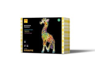 Деревянный пазл Жирафа 62 шт. цена и информация | Пазлы | pigu.lt