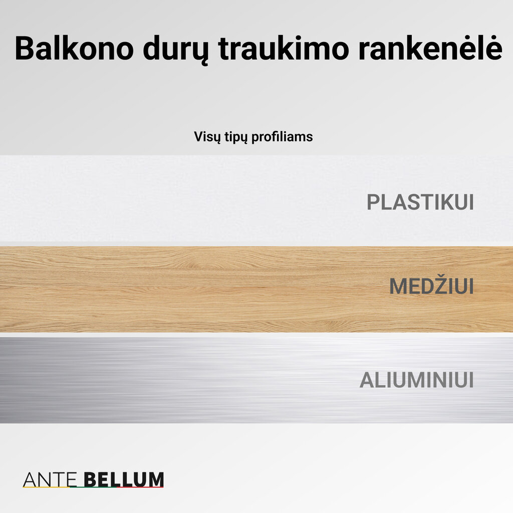 Balkono durų traukimo rankenėlė balta - universali rankena balkono, terasos ir lauko durims, su varžtais, lengvai montuojama цена и информация | Durų rankenos | pigu.lt