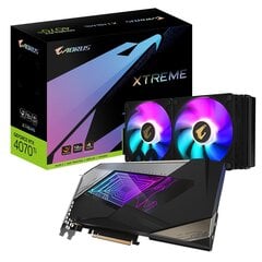 Gigabyte Aorus GeForce RTX 4070 Ti Xtreme Waterforce (GV-N407TAORUSX W-12GD) kaina ir informacija | Vaizdo plokštės (GPU) | pigu.lt