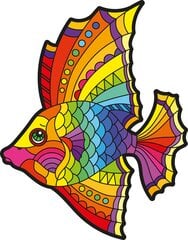 Medinė dėlionė Žuvis, 35 d. kaina ir informacija | Dėlionės (puzzle) | pigu.lt