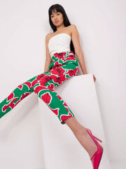 брюки dhj-sp-12787e.13 зеленый/розовый цена и информация | Женские брюки | pigu.lt