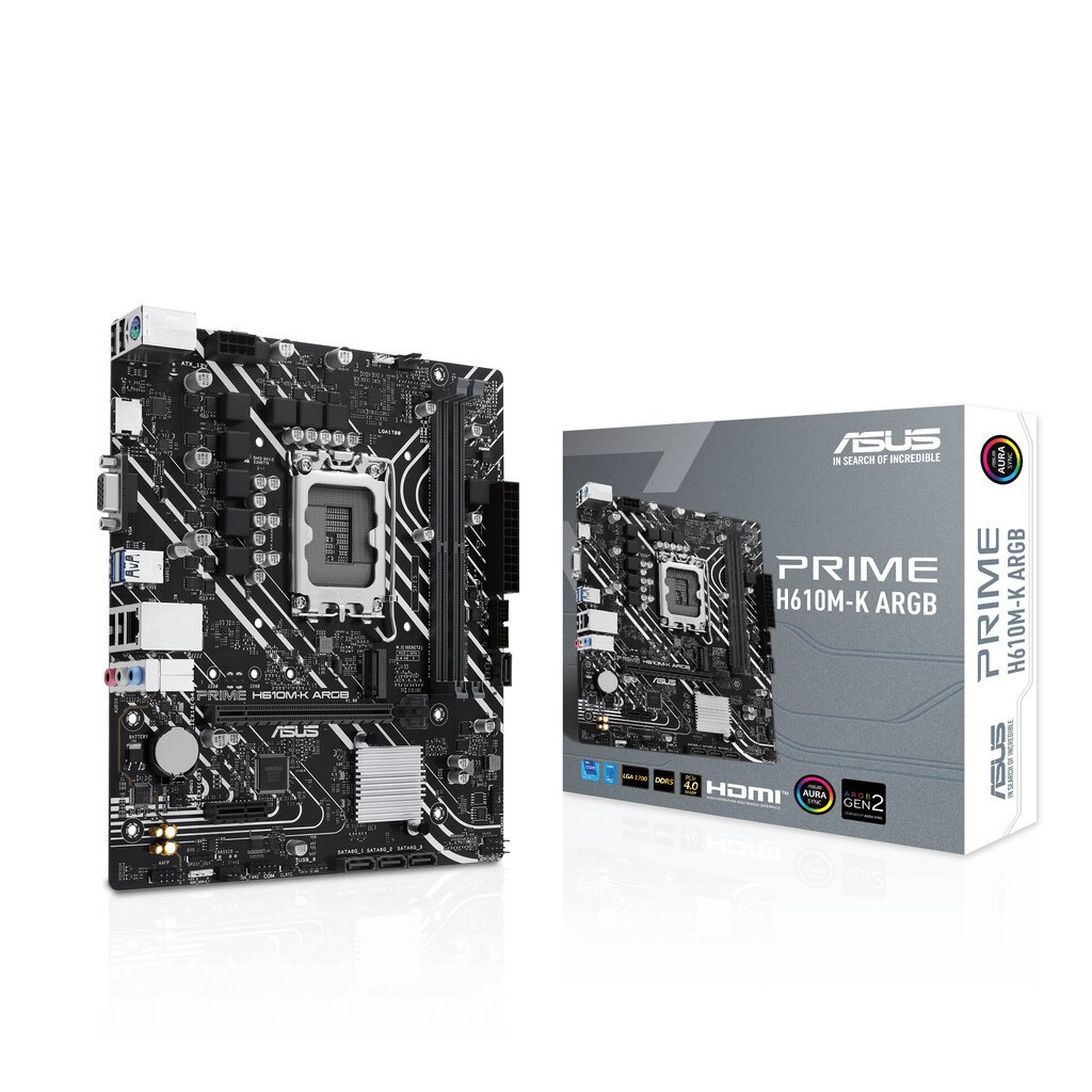 Asus Prime H610M-K ARGB цена и информация | Pagrindinės plokštės | pigu.lt