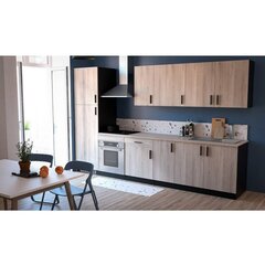 Virtuvinė spintelė Aatrium Origan, 60x60x206 cm, ruda/juoda kaina ir informacija | Virtuvinės spintelės | pigu.lt