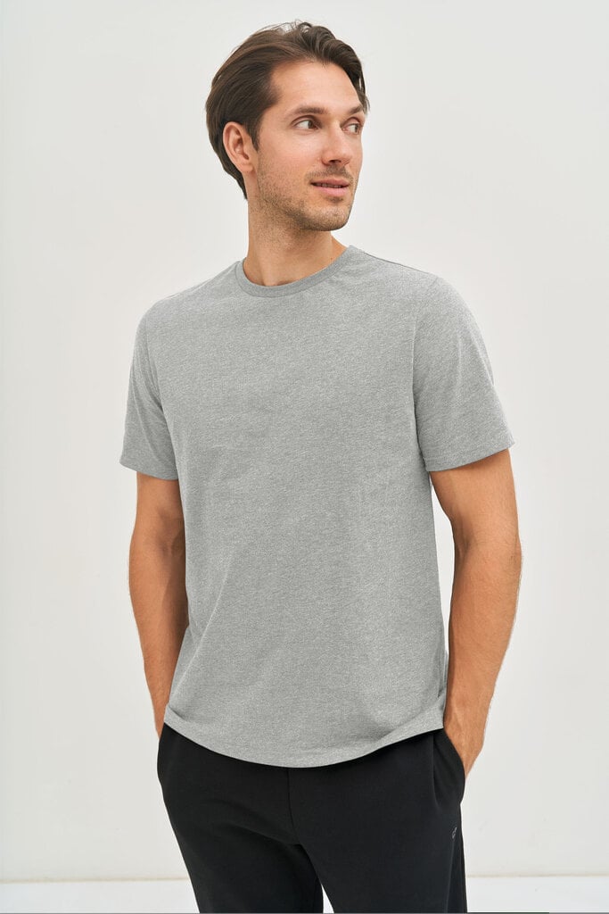 Marškinėliai vyrams Utenos trikotažas, pilki цена и информация | Vyriški marškinėliai | pigu.lt