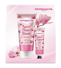 Kūno priežiūros dovanų rinkinys Dermacol Magnolia Flower Care II moterims: dušo žėlė, 200 ml + rankų kremas, 30 ml kaina ir informacija | Dušo želė, aliejai | pigu.lt