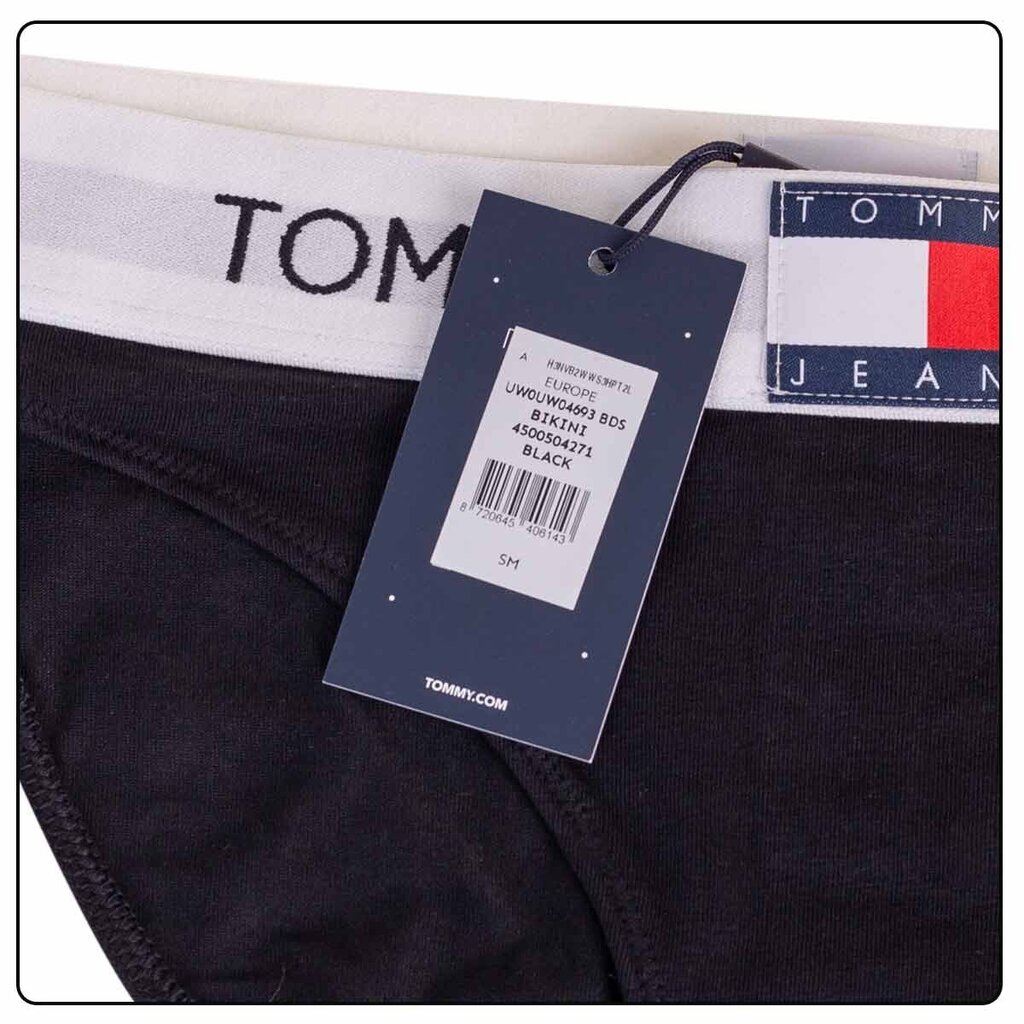 Kelnaitės moterims Tommy Hilfiger Jeans, juodos kaina ir informacija | Kelnaitės | pigu.lt