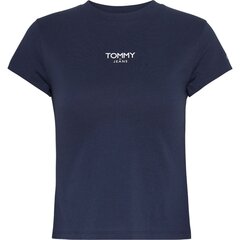 Marškinėliai moterims Tommy Hilfiger Jeans, mėlyni kaina ir informacija | Marškinėliai moterims | pigu.lt