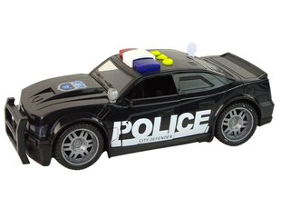 Policijos automobilis su šviesos ir garso efektais LeanToys, juodas kaina ir informacija | Žaislai berniukams | pigu.lt