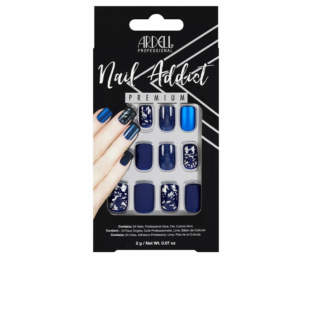 Dirbtiniai nagai Ardell Nail Addict Matte Blue, 24 vnt. kaina ir informacija | Manikiūro, pedikiūro priemonės | pigu.lt