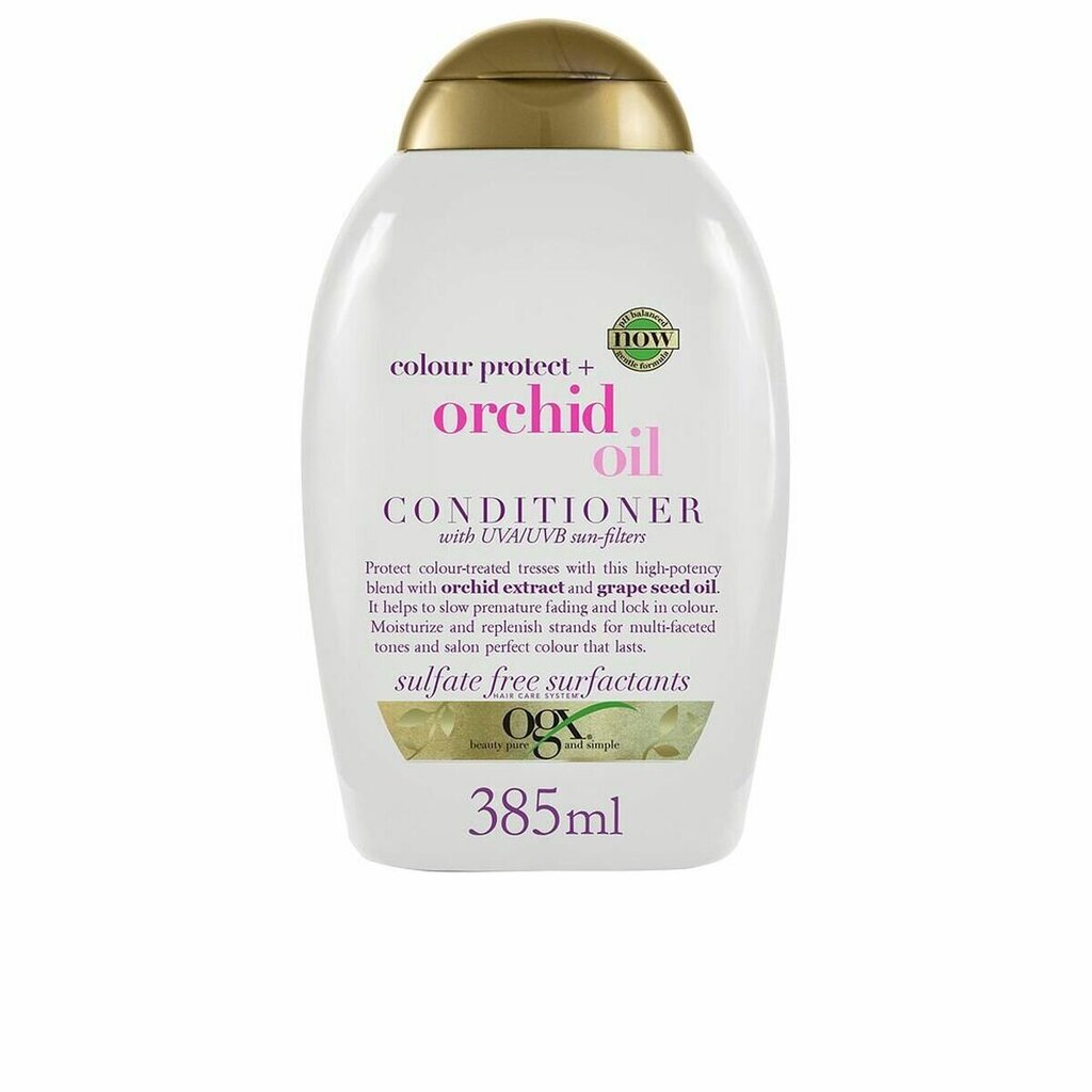Spalvą saugantis plaukų kondicionierius OGX Colour Protect + Orchid Oil, 385 ml цена и информация | Šampūnai | pigu.lt
