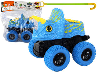 Interaktyvus žaislinis automobilis Triceratopas, mėlynas kaina ir informacija | Žaislai berniukams | pigu.lt