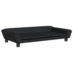 vidaXL Vaikiška sofa, juodos spalvos, 100x50x26cm, aksomas kaina ir informacija | Vaikiškos kėdutės ir staliukai | pigu.lt