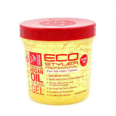 Garbanų formavimo gelis su argano aliejumi Eco Styler Styling Gel Argan Oil, 473 ml kaina ir informacija | Plaukų formavimo priemonės | pigu.lt
