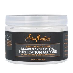 Капиллярная маска African Black Soap Bamboo Charcoal Shea Moisture (340 g) цена и информация | Средства для укрепления волос | pigu.lt