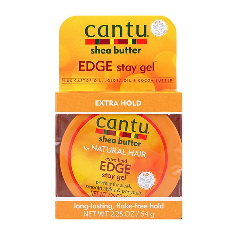 Plaukų vaškas Cantu Shea Butter Edge Stay Gel, 64 g kaina ir informacija | Plaukų formavimo priemonės | pigu.lt