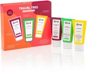 Kūno priežiūros priemonių rinkinys Q+A Travel Trio Bodycare, 3x 50 ml цена и информация | Кремы, лосьоны для тела | pigu.lt
