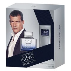 Подарочный набор для мужчин Antonio Banderas King Of Seduction: туалетная вода EDT, 50 мл + бальзам после бритья, 50 мл. цена и информация | Мужские духи | pigu.lt