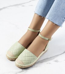 Espadrilės moterims Gemre GRM169622681, žalios цена и информация | Женские туфли | pigu.lt