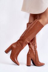 Ilgaauliai batai moterims Step In Style LKK173620.2679, rudi цена и информация | Женские ботинки | pigu.lt