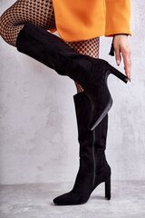 Ilgaauliai batai moterims Step In Style LKK173449.2683, juodi цена и информация | Женские ботинки | pigu.lt