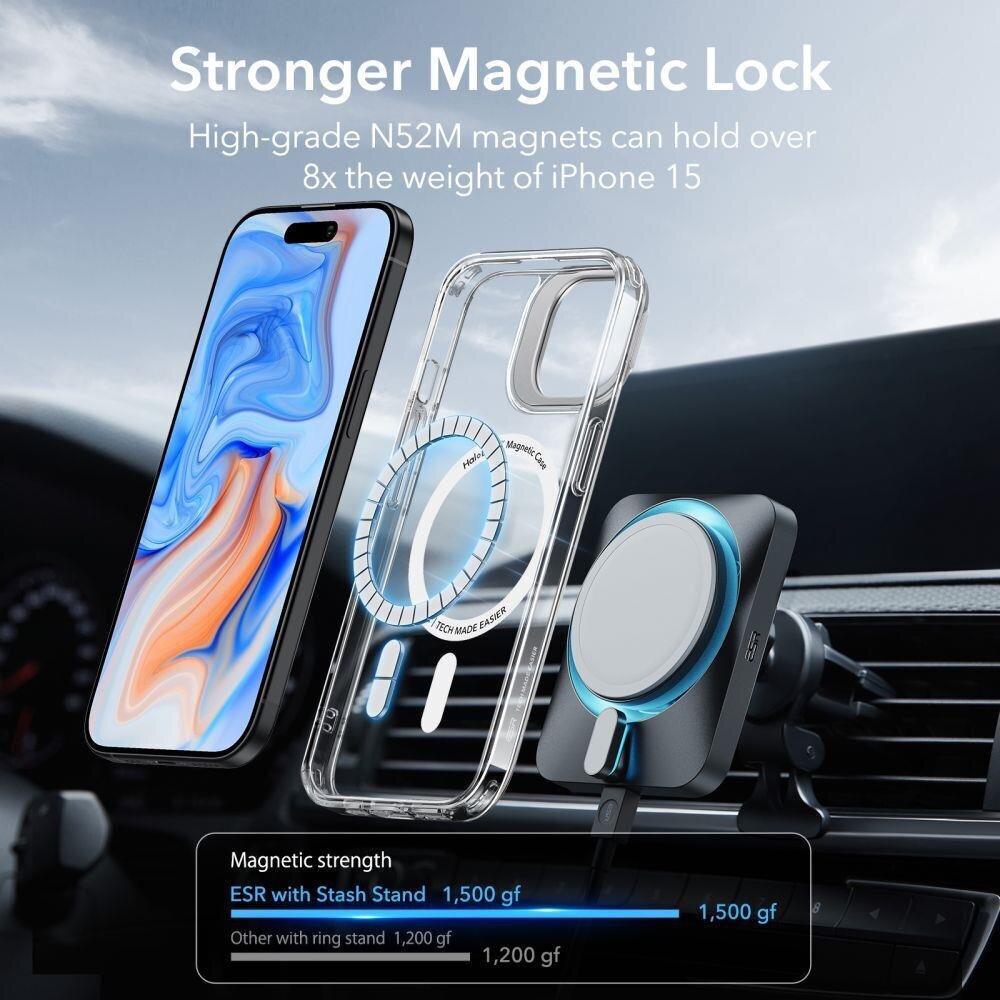 ESR Classic Kickstand Halolock Iphone 15 kaina ir informacija | Telefono dėklai | pigu.lt