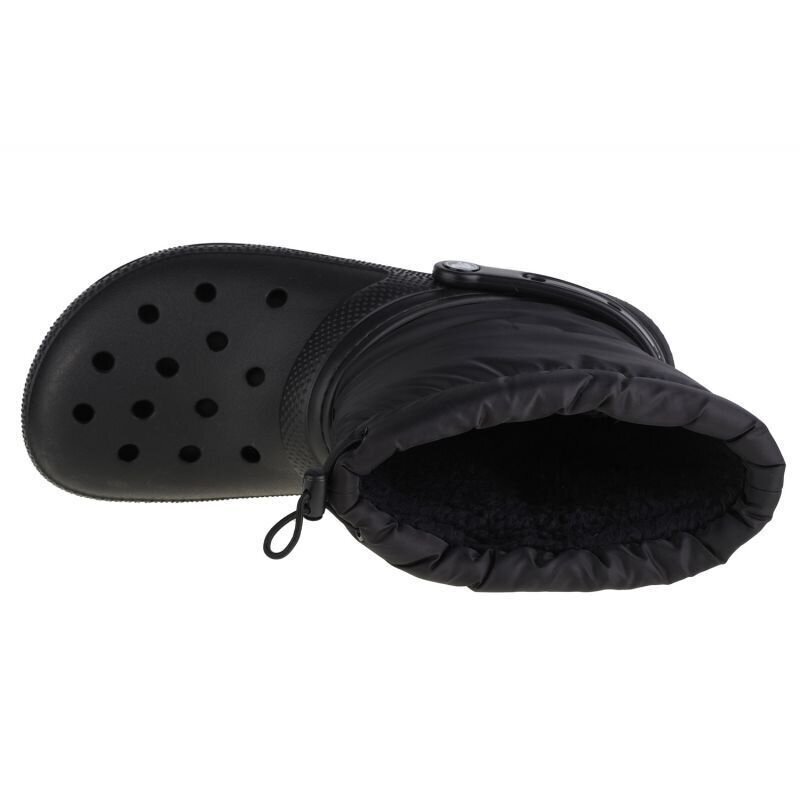 Aulinukai moterims Crocs Classic Lined Neo W 206630-060, juodi kaina ir informacija | Aulinukai, ilgaauliai batai moterims | pigu.lt