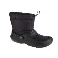 Aulinukai moterims Crocs Classic Lined Neo W 206630-060, juodi kaina ir informacija | Aulinukai, ilgaauliai batai moterims | pigu.lt