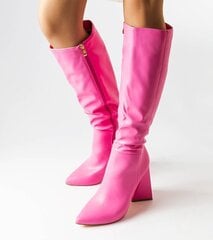 Ilgaauliai batai moterims Gemre, rožiniai цена и информация | Женские ботинки | pigu.lt