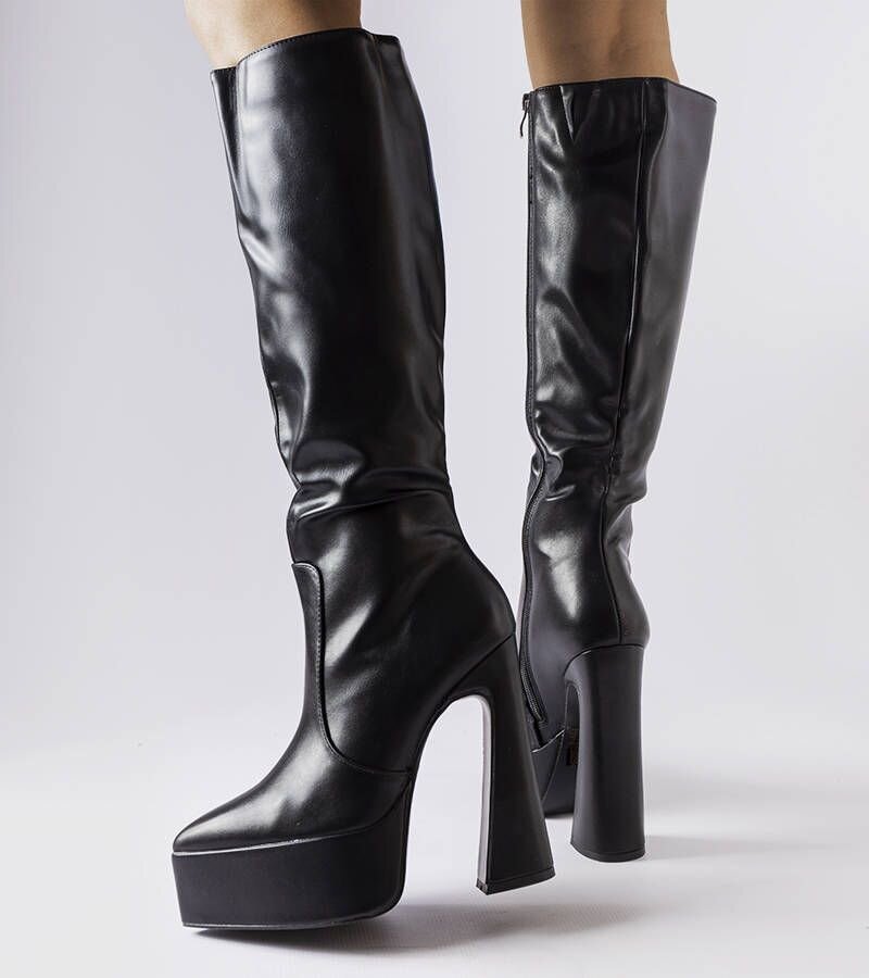 Ilgaauliai batai moterims Inna Sovizzo GRM24703.2681, juodi kaina ir informacija | Aulinukai, ilgaauliai batai moterims | pigu.lt