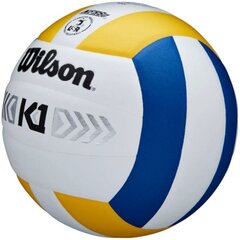 Tinklinio kamuolys Wilson K1 Silver WTH1895B2XB, 5 dydis, baltas/mėlynas kaina ir informacija | Tinklinio kamuoliai | pigu.lt