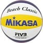 Paplūdimio tinklinio kamuolys Mikasa Beach Classic, 5 dydis, baltas/mėlynas kaina ir informacija | Tinklinio kamuoliai | pigu.lt