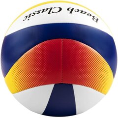 Paplūdimio tinklinio kamuolys Mikasa Beach Classic, 5 dydis, baltas/mėlynas цена и информация | Волейбольные мячи | pigu.lt