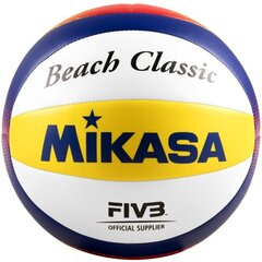 Paplūdimio tinklinio kamuolys Mikasa Beach Classic, 5 dydis, baltas/mėlynas kaina ir informacija | Mikasa Tinklinis | pigu.lt