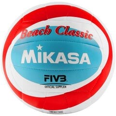 Paplūdimio tinklinio kamuolys Mikasa Beach Classic, 5 dydis, mėlynas/raudonas цена и информация | Волейбольные мячи | pigu.lt