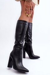 Ilgaauliai batai moterims Step In Style LKK184038.2683, juodi kaina ir informacija | Aulinukai, ilgaauliai batai moterims | pigu.lt