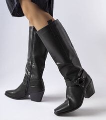 Ilgaauliai batai moterims Armida GRM25009.2681, juodi kaina ir informacija | Aulinukai, ilgaauliai batai moterims | pigu.lt
