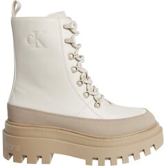 Полуботинки CALVIN KLEIN JEANS Platform Lace Up Eggshell YW0YW011100F7 цена и информация | Женские сапоги | pigu.lt