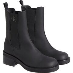 Calvin Klein Jeans auliniai batai moterims Biker boot Chelsea, juodi цена и информация | Женские сапоги | pigu.lt