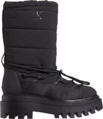 Calvin Klein Jeans sniego batai moterims Flatform, juodi kaina ir informacija | Aulinukai, ilgaauliai batai moterims | pigu.lt