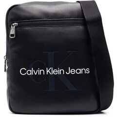 CALVIN KLEIN JEANS vyriška juoda rankinė per petį Monogram soft reporter kaina ir informacija | Vyriškos rankinės | pigu.lt