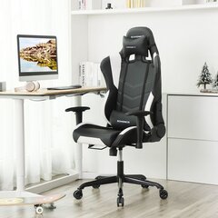 Biuro ir žaidimų kėdė Songmics Ergo FHL127996, juoda/balta цена и информация | Офисные кресла | pigu.lt