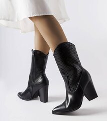Ilgaauliai batai moterims Raiano GRM25031.2681, juodi цена и информация | Женские ботинки | pigu.lt