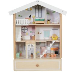 Medinis lėlių namas su priedais Classic World, 28 d. kaina ir informacija | Žaislai mergaitėms | pigu.lt