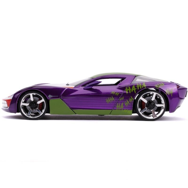 Žaislinis automobilis Chevy Corvette Stingray su figūrėle Joker Jada kaina ir informacija | Žaislai berniukams | pigu.lt
