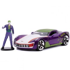 Žaislinis automobilis Chevy Corvette Stingray su figūrėle Joker Jada цена и информация | Игрушки для мальчиков | pigu.lt