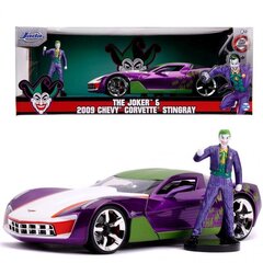 Žaislinis automobilis Chevy Corvette Stingray su figūrėle Joker Jada цена и информация | Игрушки для мальчиков | pigu.lt