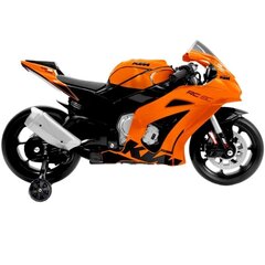 Vienvietis vaikiškas akumuliatorinis motociklas KMT, oranžinis kaina ir informacija | Elektromobiliai vaikams | pigu.lt