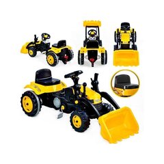 Pedalinis traktorius vaikams Woopie su buldozeriu, geltonas kaina ir informacija | Žaislai berniukams | pigu.lt