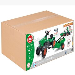 Pedalinis traktorius Falk Supercharger su priekaba, žalias kaina ir informacija | Žaislai berniukams | pigu.lt