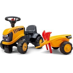 Paspiriamas traktorius Falk JCB su priekaba, oranžinis kaina ir informacija | Žaislai kūdikiams | pigu.lt